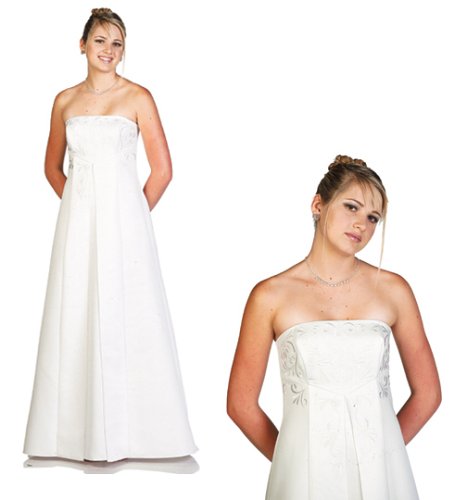 Plus Size Informal Wedding Gown White Size 20