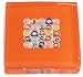 Murano Glass Paperweight, Embedded Circular Millefiori, Orange, Gift Boxed