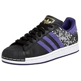 adidas Originals Men's Superstar II Sneaker,Black/Purple/White,12 M
