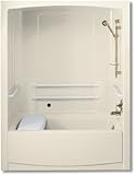 Kohler Freewill Bath & Shower Whirlpool With Nylon Grab Bars and Right Hand Drain K-12106-N-47 Kohler Freewill Bath & Shower Whirlpool With Nylon Grab Bars and Right Hand Drain K-12106-N-47