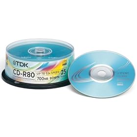 TDK CDR 80min 52x Metallic 25pc Cakebox