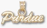 Purdue Boilermakers Script Purdue with Double Number Diamond Cut 3/4 Pendant - Sterling Silver J