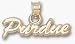 Purdue Boilermakers Script "Purdue" with Double Number Diamond Cut 1/2" Pendant - 14KT Gold Jewelry