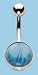 Agate Fan Fireball Navel Bar 14 gauge by 3/8 in length