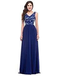 Sexy V-neck Acrylic/Chiffon/Satin Sleeveless Cocktail Backless Beaded Lace-Up Evening Dress/Homecoming Dress/Bridesmaid Dress/Pageant Dress/Prom Dress/Party Dress/Wedding Dress 