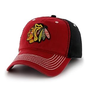 NHL Chicago Blackhawks Phase Fitted Cap, One Size, Black