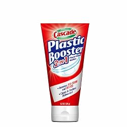 Cascade Plastic Booster 2-In-1 Plastic Cleaning Additive,  6.8-Ounce Tubes (Pack of 10)