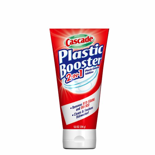 Cascade Plastic Booster 2-In-1 Plastic Cleaning Additive, 6.8-Ounce Tubes (Pack of 10)