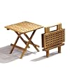 Rupert Folding Square Lattice Teak Picnic Garden Table