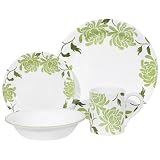 Corelle Impressions 16-Piece Dinnerware Set, Service for 4, Chrysanthemum
