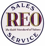 Husky Liners 00030 SignPast Reo Sales Service Round Reproduction Vintage Sign