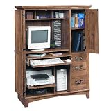 Sauder Cottage Computer Armoire- Pine Finish