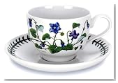 Portmeirion Botanic Garden Tea Cup and Saucer, Set of 6