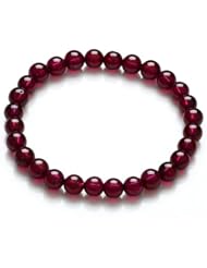 Honeystore Girls Fuschia Garnet Stretch Bracelet Color Fuschia