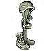 Final Tribute Battle Cross Fallen Soldier Silver Lapel Pin