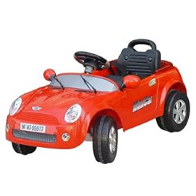 Red Battery Powered Ride On Mini Cooper with Full Function Remote Control