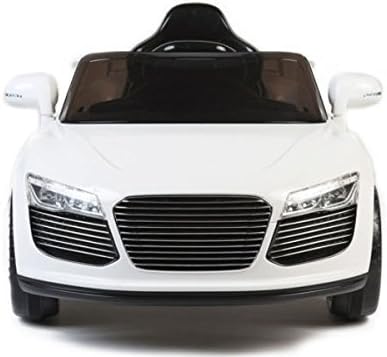 Incredible 12V Style Audi R8 Battery Operated Ride on Car with Remote Control/Mp3 input/Volume control/White