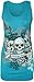 Women's Sleeveless 3 Skulls Forever Printed Vest Top