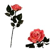 Review i-koncepts Ltd  / 48cm Deep Pink Gift Wrapped Rose with Gift Tag - Artificial Flower
