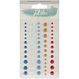 My Minds Eye Jubilee Tangerine Adhesive Enamel Dots, Awesome