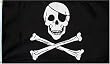 Pirate (Skull and Crossbones) Flag - 3 foot by 5 foot Polyester