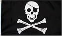 Pirate (Skull and Crossbones) Flag - 3 foot by 5 foot Polyester