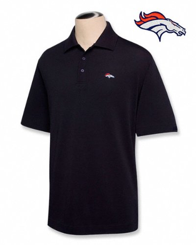 Denver Broncos Navy Drytec Championship Polo Shirt - Medium