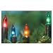 Mini-Lichterkette außen grün-bunt 40 Lampen mit Trafo