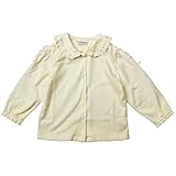 《H28年秋冬物》(日本製) Pample Mousse(パンプルムース) 定番スムース長袖ブラウス 80cm/IV NO.DP-63201