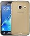 J1 Mini Case, ACMEBOX [Slim Thin] Anti-Shock TPU Gel Rubber Thin Flexible Soft Bumper Silicone Protective Case Cover for Samsung Galaxy J1 Mini (2016) -(Clear Gold)