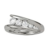 14K White Gold Diamond Journey Ring