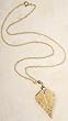 Necklace - Birch Leaf, Gold Plated. Made With Actual Leaf!