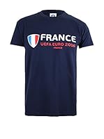 EURO 16 Camiseta Manga Corta France Supporter (Azul Oscuro)