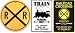 Railroad Xing + Railroad Crossing + Train Parking Only (3 Signs)