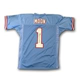 Autographed/Hand Signed Warren Moon authentic Mitchell & Ness Houston Oilers jersey