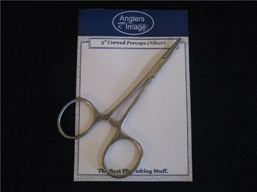 Anglers Image 5 Curved Silver Forceps