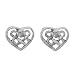 Sterling Silver Celtic Knot Heart Post Earrings
