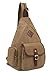 Mens Boys Vintage Canvas Shoulder Military Messenger Bag Sling School Bags Chest Military Leather Patchwork Messenger Bag- Great Christmas Birthday Gift for Families and Friends