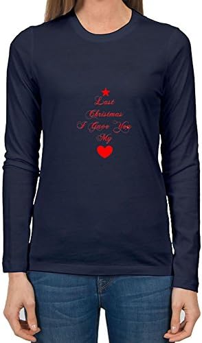 Last Christmas Myronamb T-shirt Printed Women Chic Navy