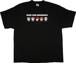 Nintendo Know Your Mushrooms T-shirt Black