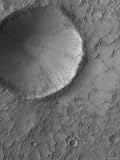 Impact Crater on Mars Art Photographic Poster Print by Stocktrek Images, 18x24