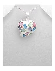 Heart Shell Pendant Necklace In 92.5 Sterling Silver