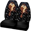 A Set of 2 Official Licensed Universal Fit Front Bucket Seat Covers - Looney Tunes Taz Attitude