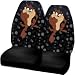 A Set of 2 Official Licensed Universal Fit Front Bucket Seat Covers - Looney Tunes Taz Attitude
