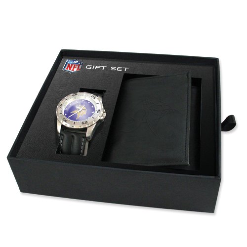 Mens NFL Minnesota Vikings Watch & Wallet Set