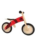Kiddimoto Wooden Balance Training Bike - Kurve - Red Tyre Print