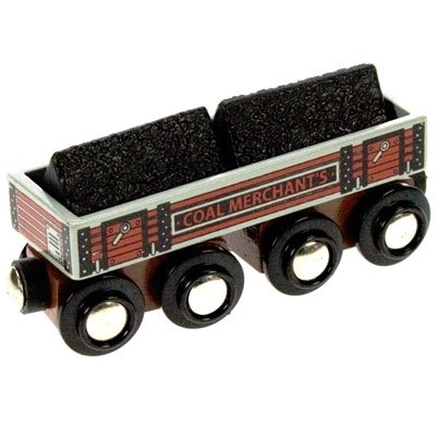 BigJigs Single Wooden Train Rolling Stock (Big Coal Wagon)