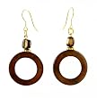 Earrings - E322 - Shell ~ Med Open Circle (1")