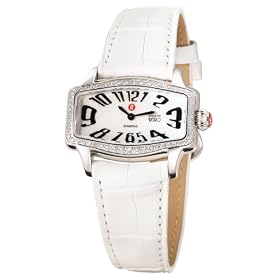 Michele WoMens Coquette Retro Diamond Gold Leather Watch #MWW08C000011 by Michele