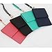 Genuine Leather Credit Card Holder Wallet with Mirror ID Badge Case with Neck Strap